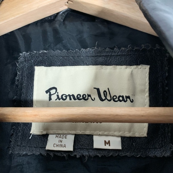 Vintage Pioneer Wear Leather Jacket Black Size Medium - Picture 13 of 14